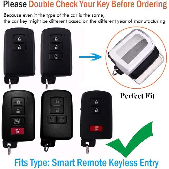 SANRILY 1 шт. Чехол для брелока автомобиля для Toyota Camry RAV4 Corolla Tacoma Noah Esquire Sienta Бесключевой доступ Чехол-оболочка для дистанционного ключа с брелоком Серебристый