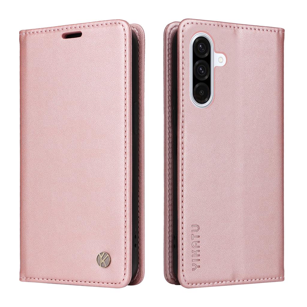 For Samsung Galaxy A56 5G Phone Cases YIKATU Magnetic Closure PU Leather Mobile Cover