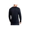 Asics Пуловер с круглым вырезом, удобная повседневная футболка с длинным рукавом, мужские топы, черные 2011D047-001