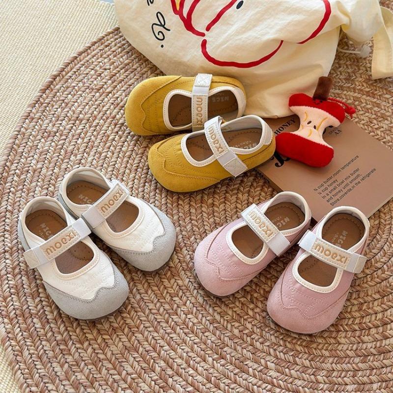 Туфли Мэри Джейн на мягкой подошве для девочек, детские легкие кожаные туфли, повседневные туфли в балетном стиле, туфли-пуфы