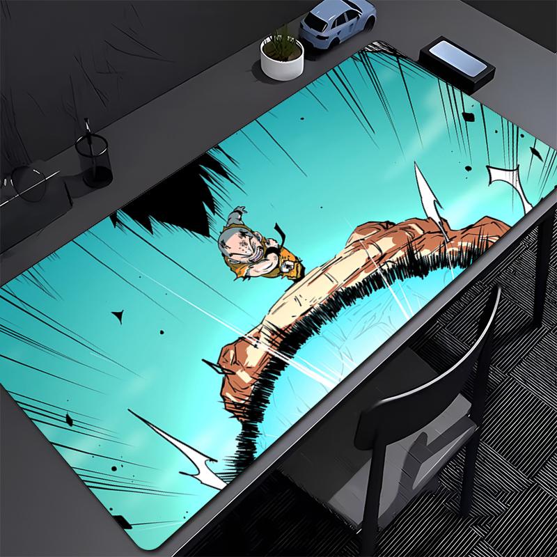 Dragon Ball Krillin Gaming Mouse Pad Accessories Office Gamer Keyboard Desk Mat NonSlip Laptop ground mat PC carpet big Mousepad