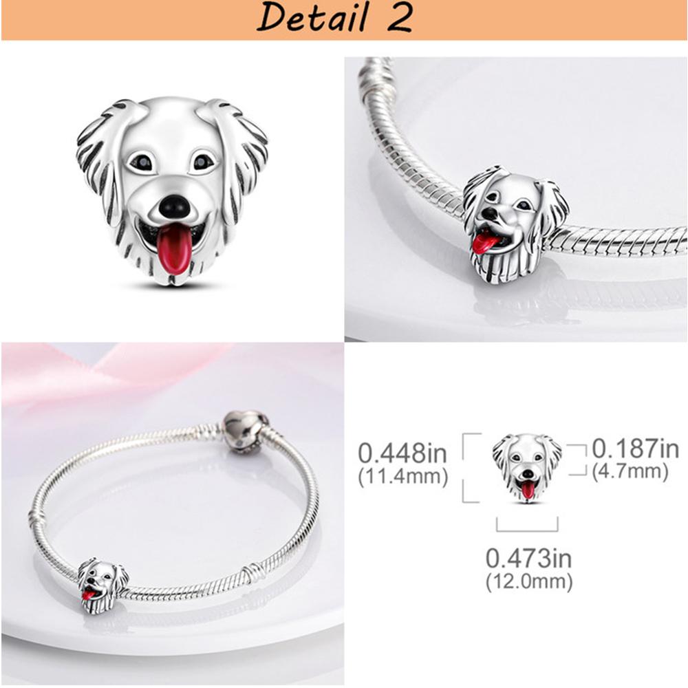 Charms Copper Copper Love Heart Dog Cat Paws Pendant Beads Fit Original Mula Bracelet Diy Jewelry For Women