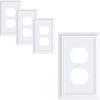 6-Pa Duplex Wall Plate, Decorative Satin Cover, Metal Wall Plates For Electrical S, 3.15''*4.88'',