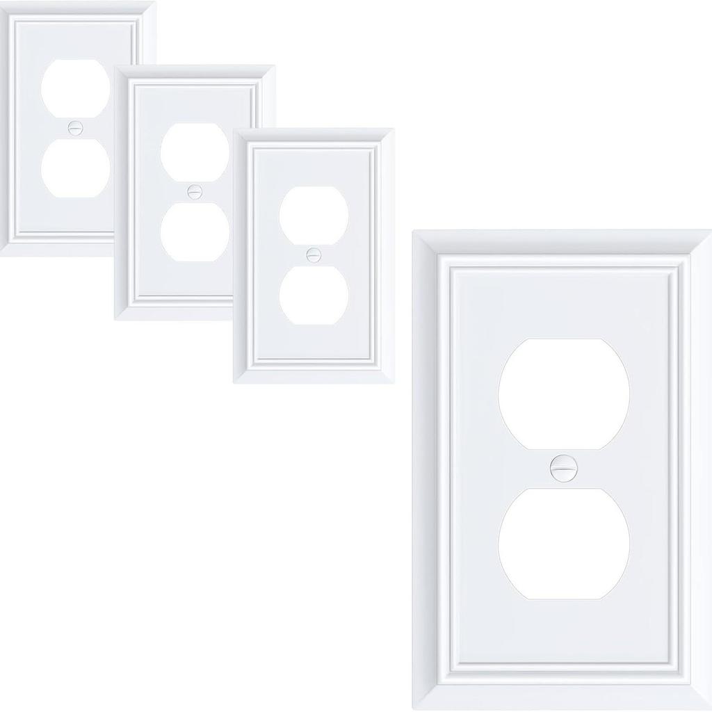 6-Pa Duplex Wall Plate, Decorative Satin Cover, Metal Wall Plates For Electrical S, 3.15''*4.88'',
