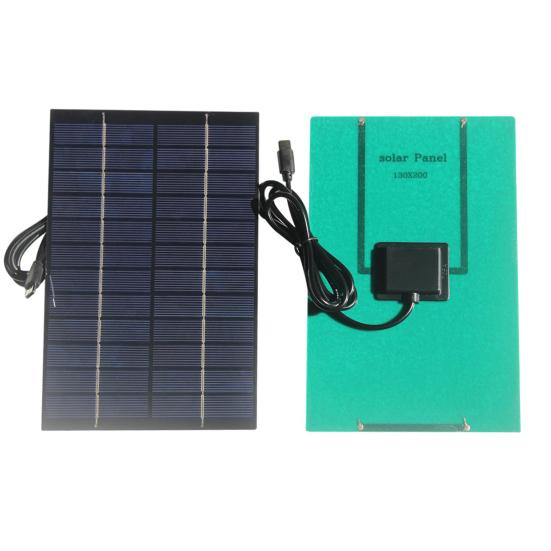 4.2W 12V Solar Panel High-Efficiency PET Lamination Type-C Output 20.5% Conversion Rate Solar Panel for Outdoor Security Cameras