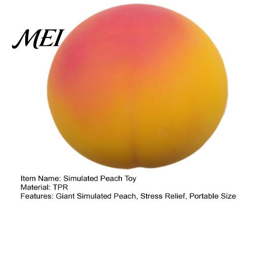 Realistic Fruit Toy Giant Simulated Peach Squeeze Toy, Stress Relief Sensory Pinch Ball Fidget for Home Office Relaxation Fake