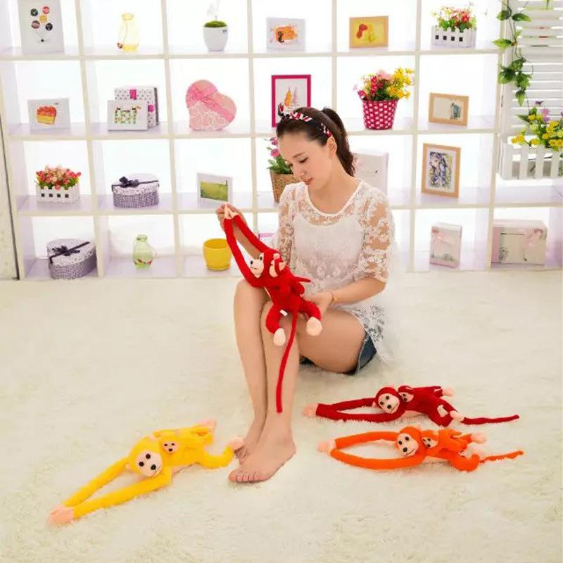 Кукла Обезьяна Шторы Обезьяна с Длинными Руками Плюшевая Игрушка Подвесная Обезьяна Столкновение Головой Тряпичная Кукла Маленький Домашний Подвесной Кулон