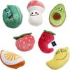 Dingdongpet Pet Fresh Fruit Doll Set of 7, Mixed Colors, 1 Set