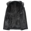 New Haining Fur Coat Velvet and Thickening Middle-aged Men's Leather Jacket Mid-length Fur One-piece Leather Jacket for Men