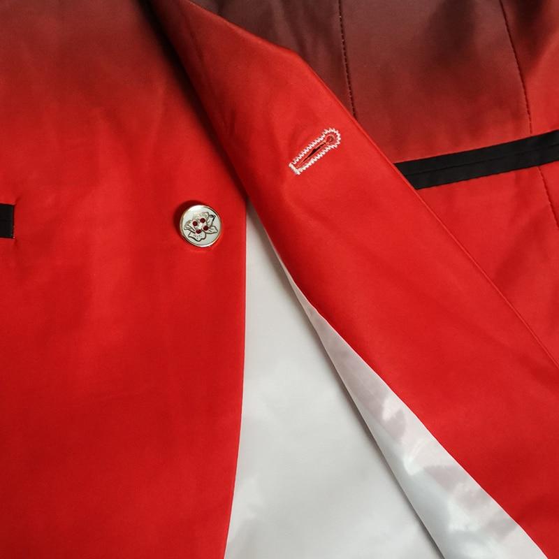 Блейзер Мужской Мужской Градиент Костюм Куртка Корейский Стиль Slim Fit Повседневная Мужская Мода Тенденция Платье Куртка