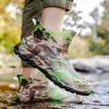 Short Men's Rain Boots Spring and Autumn Outdoor Camouflage Mountain Men's Rain Shoes 39-48 Extra Large Size Fishing Shoes Glue Shoes