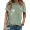 Женская модная повседневная футболка с коротким рукавом и круглым вырезом с принтом