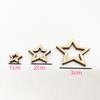 100PCS Wooden Crafts Five-pointed Star Hollow Wood Chip Handmade Accessories DIY Accessories
