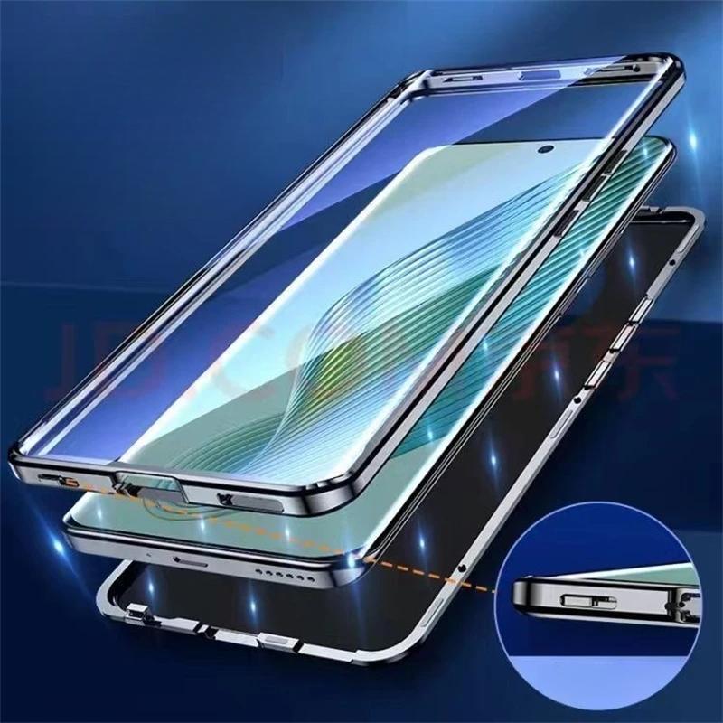 360 Double Sided Glass Phone Case For Xiaomi Redmi Note 14 Pro 5G Metal Magnetic Lens Protector For Mi POCO X7 Pro Cover Coque