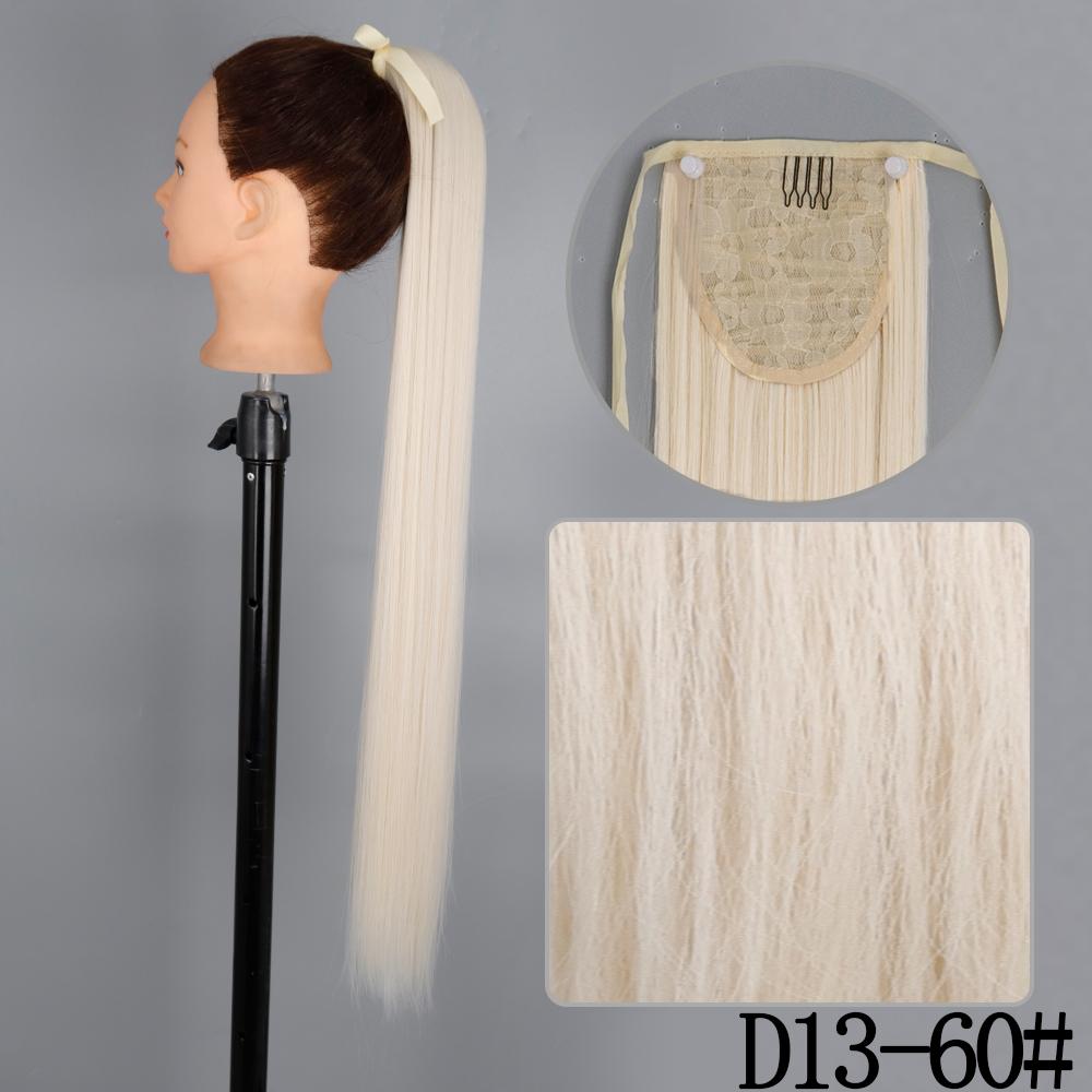 MISS WIG Синтетические 22-дюймовые женские ленты, длинные прямые волосы для наращивания хвоста, термостойкие наращивания волос для конского хвоста для женщин