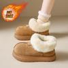 Fashion CRLAYDK Memory Foam Fuzzy Boots for Women Platform Big Toe Warm Fur Lined Suede Short Ankle House Shoes Anti Slip Outdoor Botas