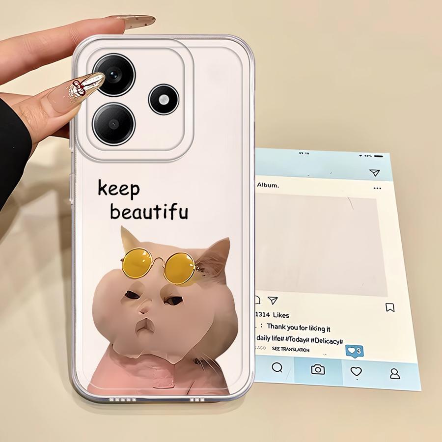 Смешной Чехол-Крышка для Телефона с Рисунком Кошки и Собаки для Xiaomi Redmi Note 14 Pro Plus 11 12S 13C 11S Note 13 10S 14C 12 A4 9 10