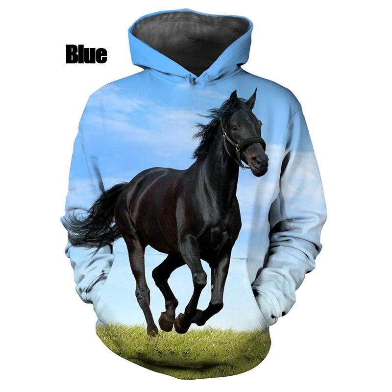 Горячая Распродажа Лошади 3D Принт Толстовка Толстовка Мужская Женская Мода Повседневный Длинный Рукав Пуловер Принт Harajuku Уличная Одежда Толстовка