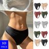 10Pcs/Lot Sexy Women Breathable Thong Low-waist High Elasticity Panties Underwear Breathable G String Temptation Lingerie