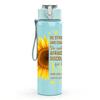 1PC Sunflower Faith Quote Simple 750ml Color Plastic Sports Water Bottle Leakproof Flip Straw Lid Suitable for Sports Office Home Use