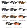 SHAUNA Fashion Square Sunglasses Women Clear Colorful Eyewear Shades UV400 Men Trending Retro Wide Legs Sun Glasses