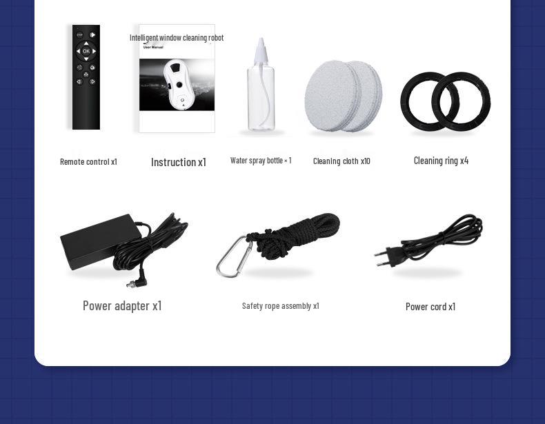 Автоматический робот-очиститель окон с функцией распыления воды