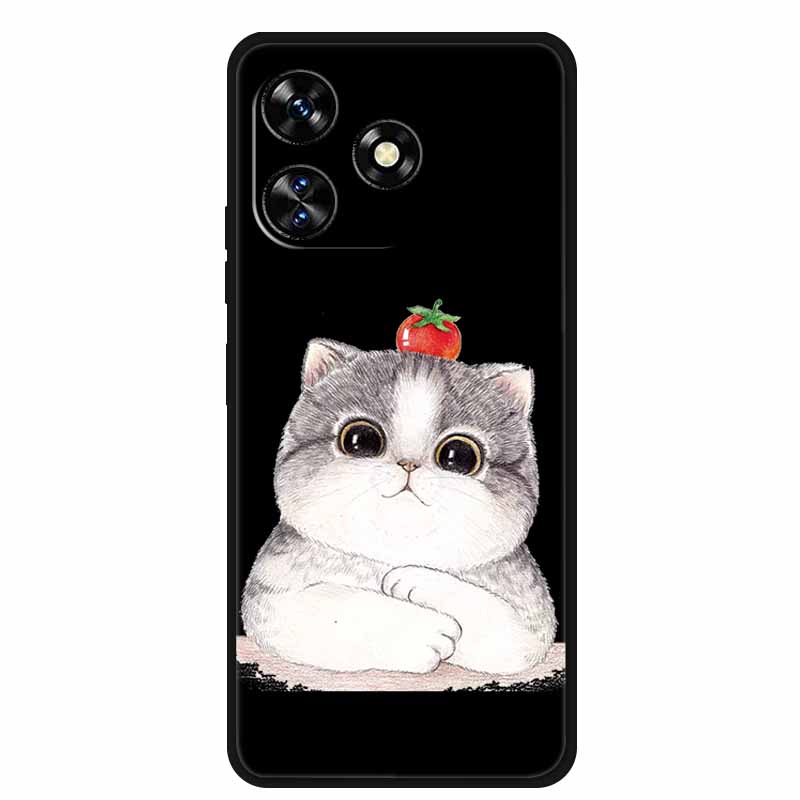 Чехол For Oukitel C51 Чехол Милый Мультяшный Кот Черный Силиконовый Мягкий Чехол для Телефона For Oukitel C51 Задняя Крышка Чехлы C 51 Coque 6.8" Capa