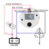 52MM Rudder Angle Indicator with 8 colors backlight Waterproof Rudder Position Gauge with Sensor 0-190ohm for Boat Yacht Marine