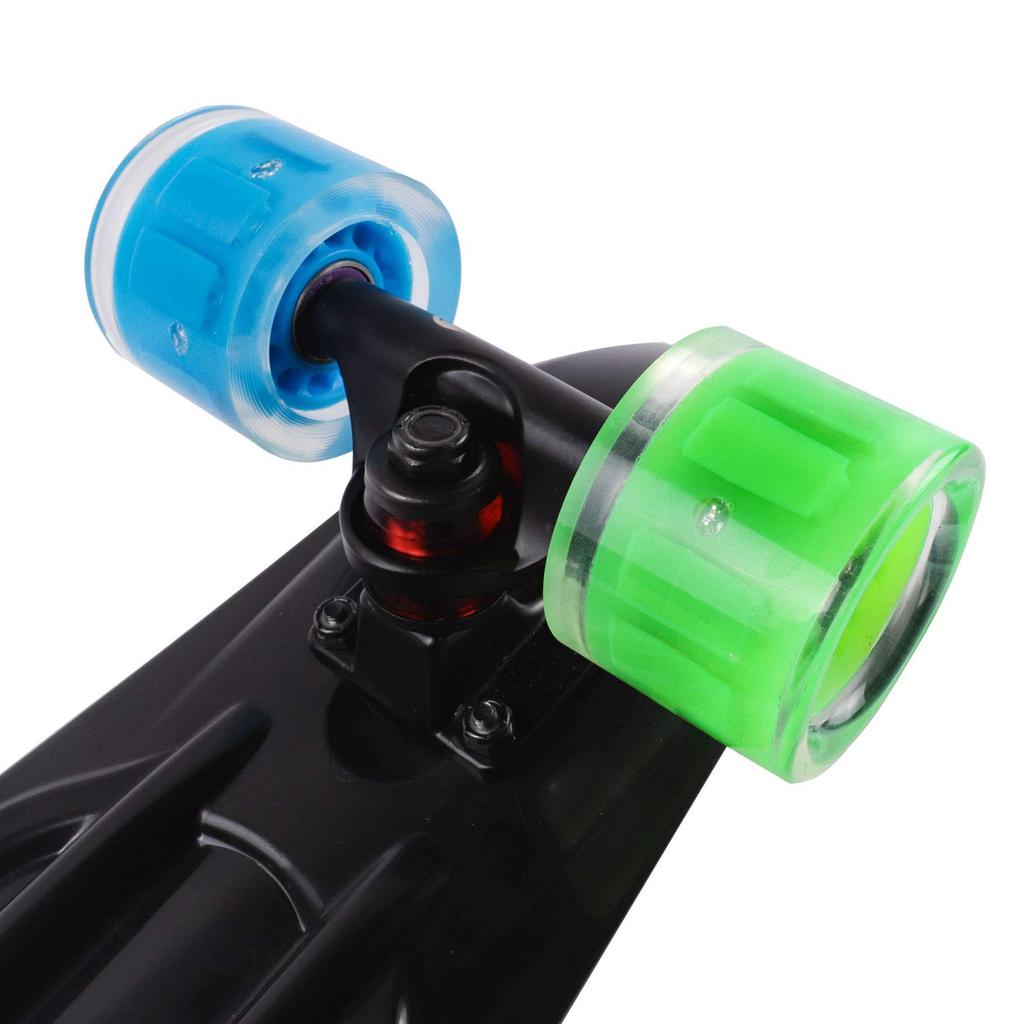 Скейтборд WHOME для детей Круизер Скейтборд 60x45 мм 5-е поколение Колеса со светодиодной подсветкой Подарок на день рождения для - 22" - Подарок для передвижения/мобильности/Праздник