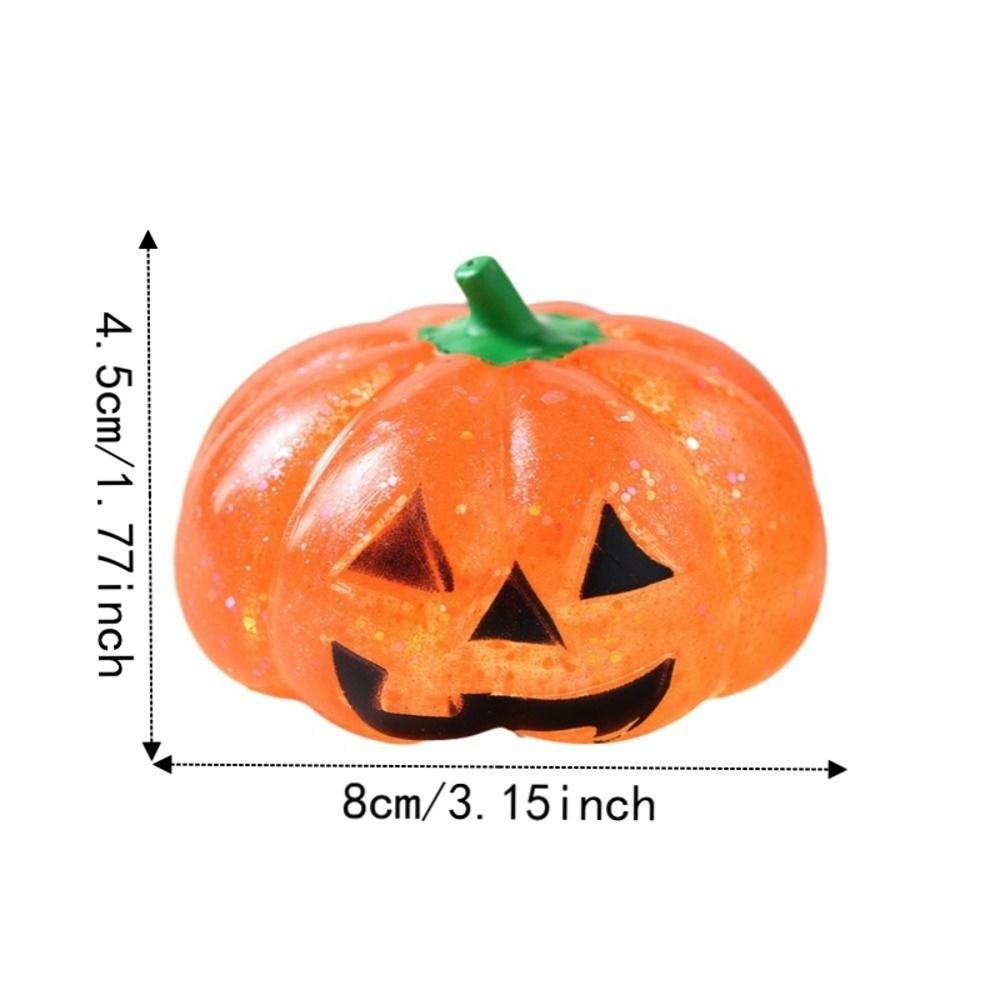 Soft Texture Halloween Pumpkin Squeeze Toy Glittering Fidget Sensory Kids Adults