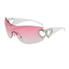 Brand Design Luxury Heart Shaped Sunglasses For Men Women Fashion Elegant Outdoor Sports UV Protection Sun Glasses Eyewear Y2K