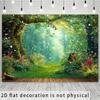 2D Magical Forest Backdrop Butterfly Floral Birthday Party Photography Background