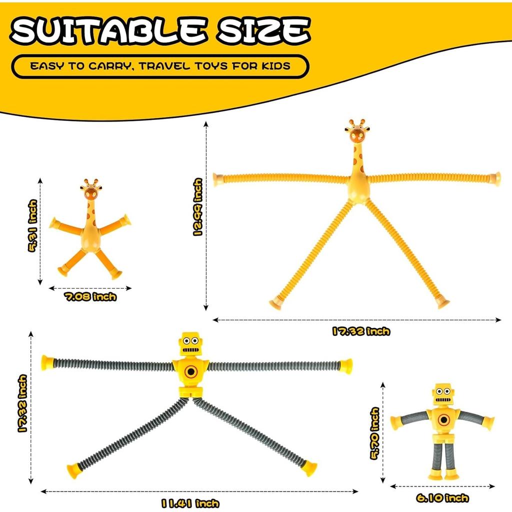 Пасхальная корзина, наполнитель, подарочный робот, сенсорные игрушки для путешествий, 4 шт., для малышей, мальчиков, самолет, развлечения, всасывание, аутизм, поп-трубка, игрушки-фиджет для детей
