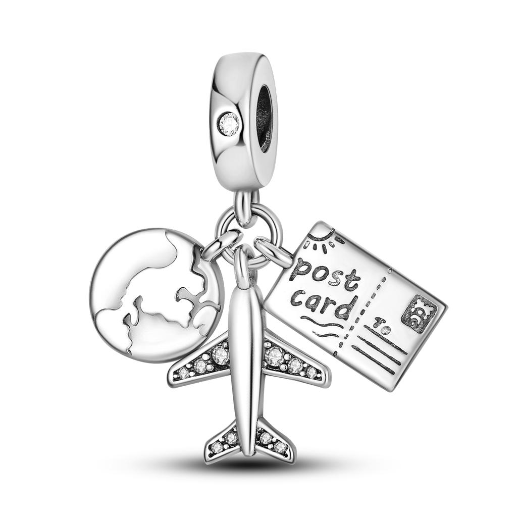 Шармы Медь Оригинальные Подвески Бусины Духи Самолет Подходят для Изготовления Браслетов Женские Украшения