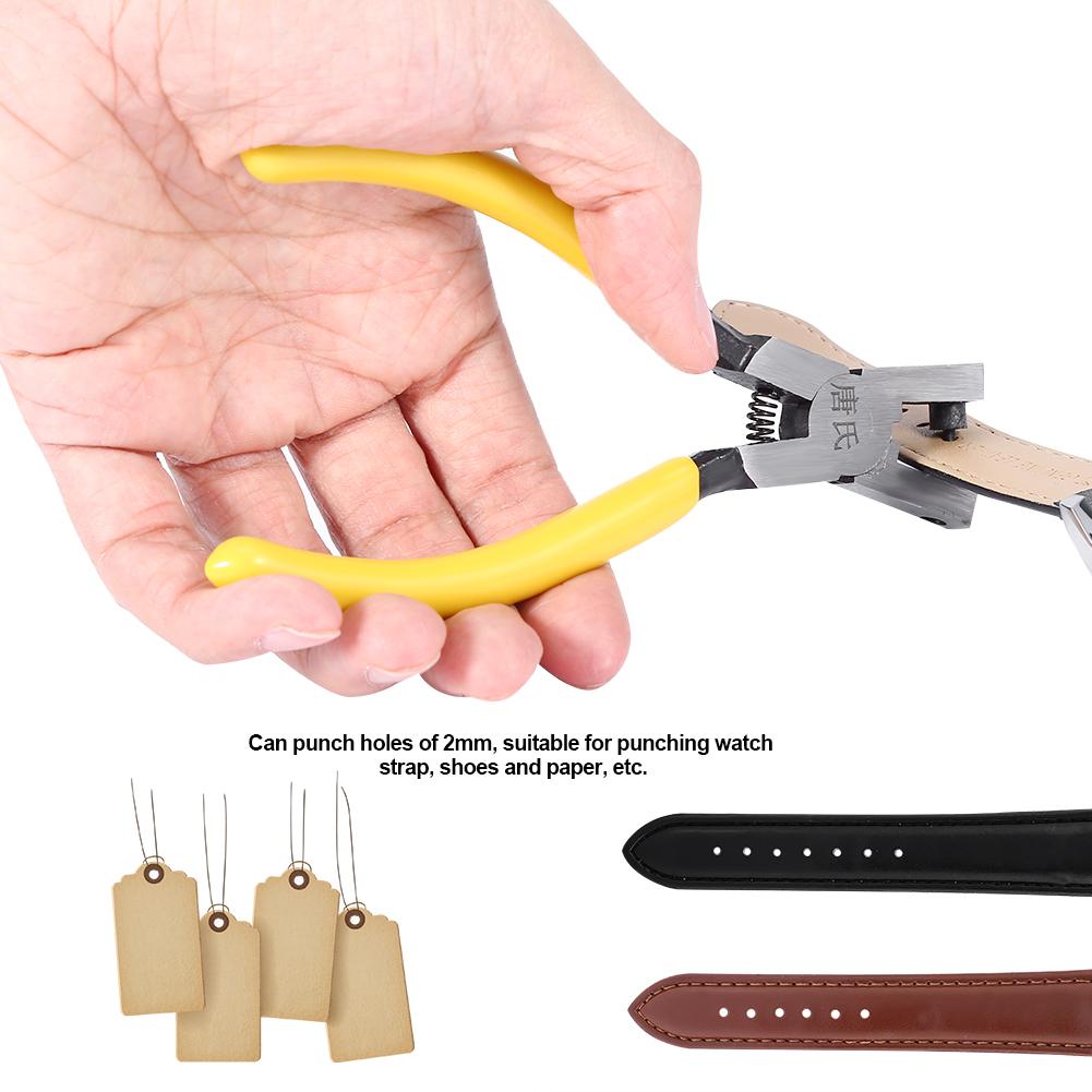 1 шт., перфоратор для часов из углеродистой стали, ремень, дырокол, плоскогубцы, инструмент для ремонта