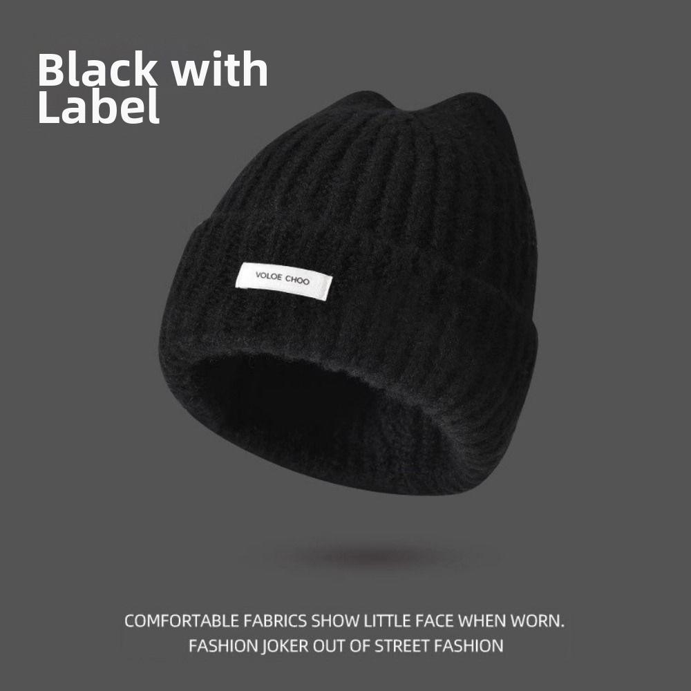 High Quality Solid Color Knitted Beanies Anti-cold Outdoor Winter Autumn Hats Keep Warm Ladies Casual Cap For Women/Men/Students