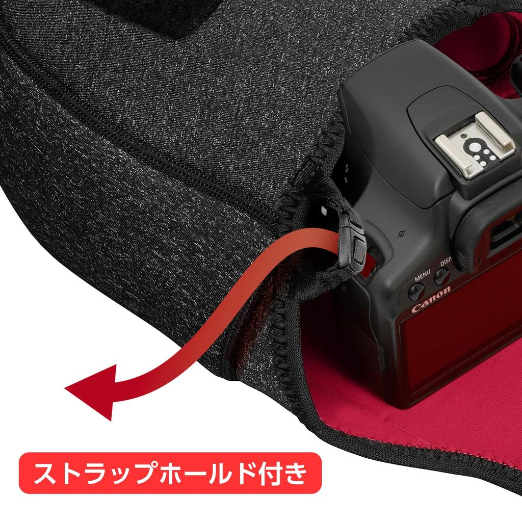 Hakuba Slim Fit Camera Case Neoprene Material for Compact SLR 02L, Cameras, Black, 2SP-SF-CC02LBL