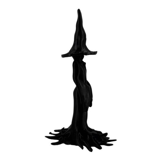 Хэллоуин Завораживающая статуя ведьмы 3D-печать Корень дерева Черная фигурка ведьмы Скульптура Украшение для дома Праздничная вечеринка