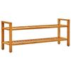 VidaXL 2-Tier Shoe Rack 100x27x40 Cm Solid Oak
