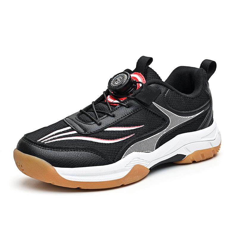 Children's badminton shoes Rotary buckle Boys' lightweight breathable tennis shoes Girls' wear-resistant sports shoes