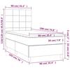 Box Spring Bed with Mattress Dark Green 90 x 190 cm Velvet