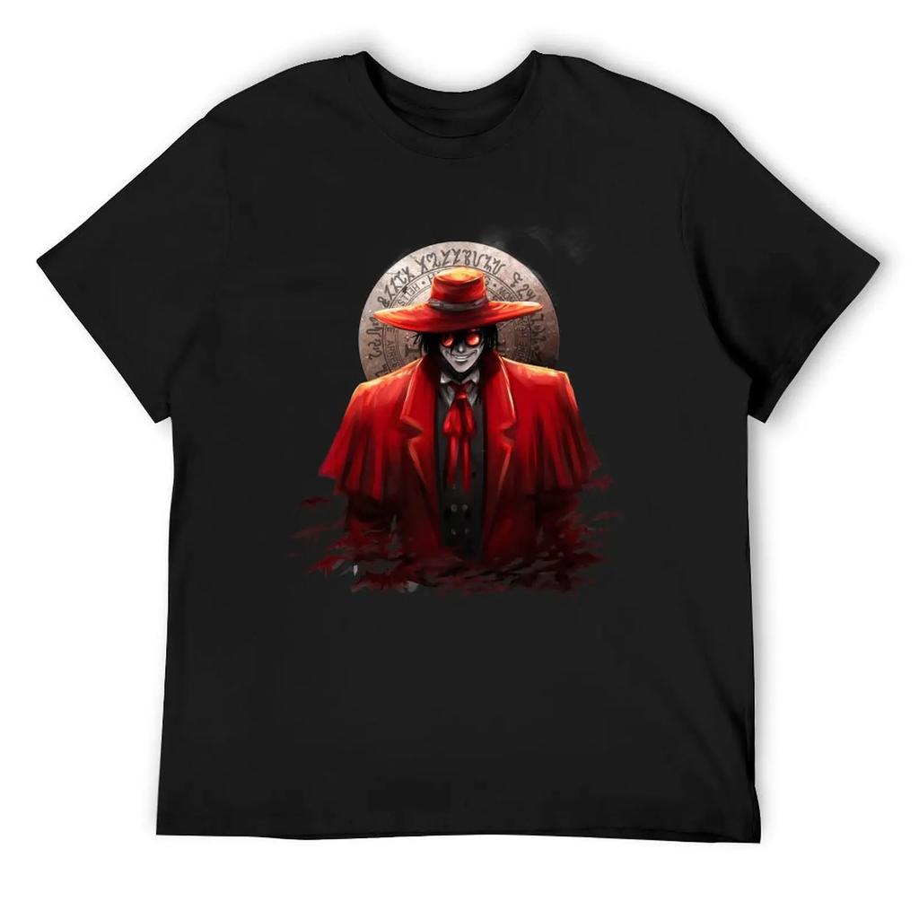 Hellsing Alucard Bullet Dark Fantasy Аниме Футболка Blanks Tees Одежда для хиппи Мужские футболки