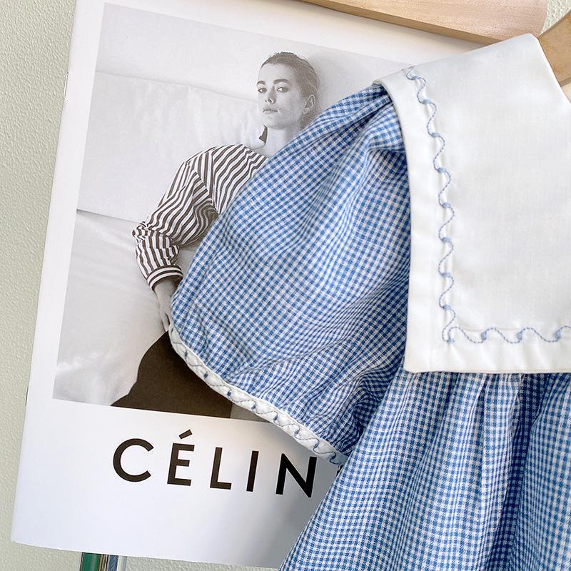 Платье для девочек, детское платье принцессы в консервативном стиле, юбка с матросским воротником