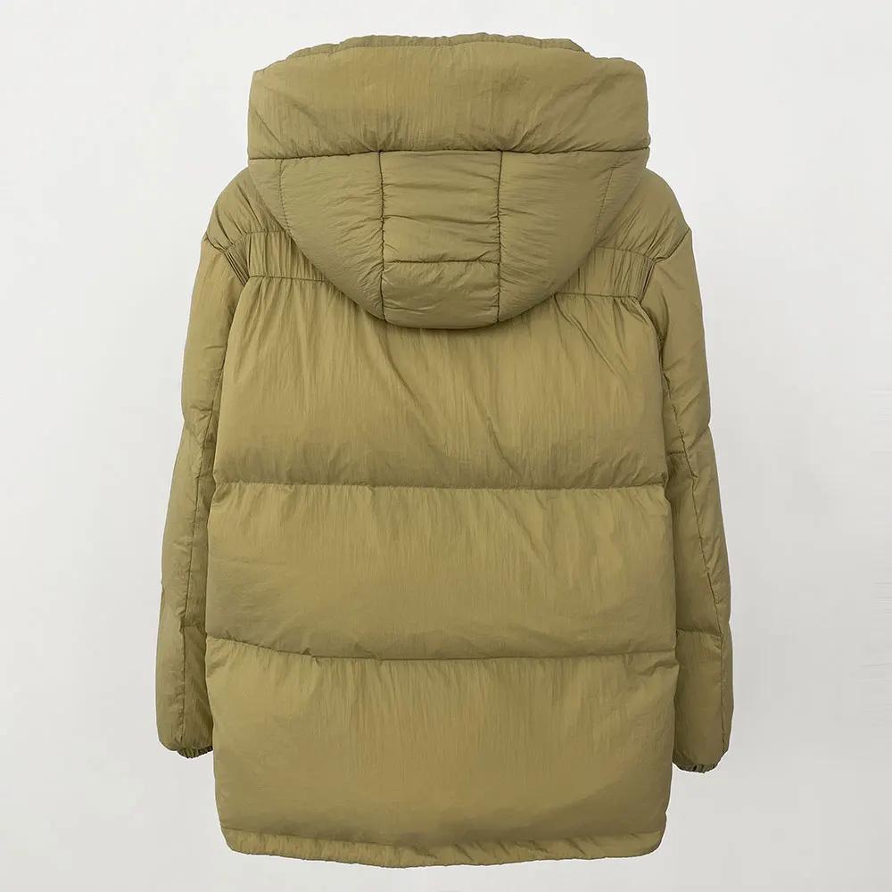 OFTBUY Winter Women Commuting Thickened Down Jacket Warm Hooded Filled with 90% White Duck Down Loose Casual Down Jacket