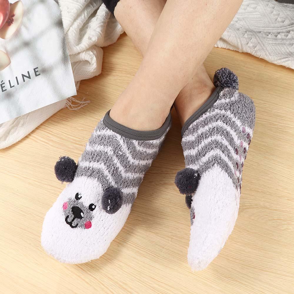 Mouse Rabbit Cartoon For Girls Floor Socks Winter Hosiery Women Sleep Socks Korean Ankle Socks