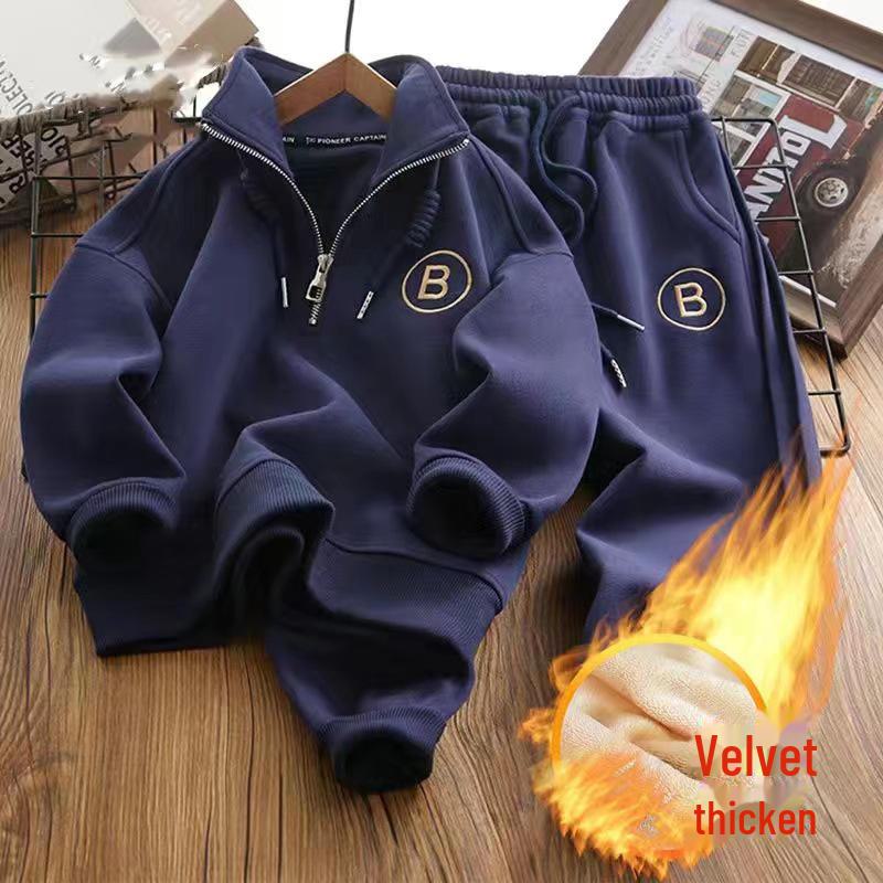 Стильный спортивный костюм-толстовка для мальчиков 2023 года – осенне-весенняя коллекция для детей