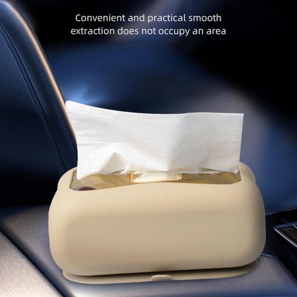 Anti-Wear Suction Cup Tissue Box Silicone Car Tissue Box High Quality Desktop Tissue Drawer