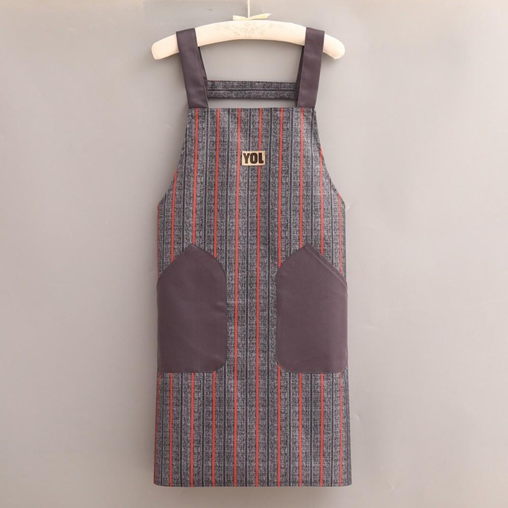 New Waterproof Apron Stain-Resistant Oil-Proof Kitchen Smock Sleeveless Simple Hotel Restaurant Chef Barbecue Apron