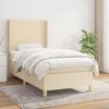 3131790 vidaXL Divan Bed with Mattress Cream 80x200 Cm Fabric