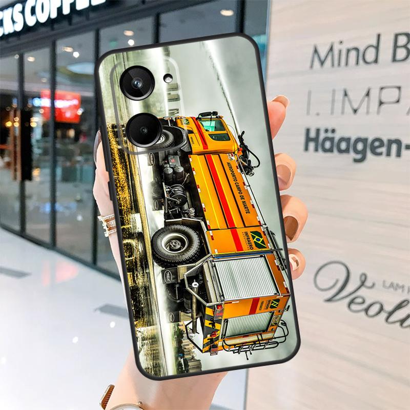 Fire Truck Case For Realme 15 Pro 14 13 11 12 Pro Plus GT7 GT6 C55 C51 C53 C35 C33 C61 C65 C67 C71 C75